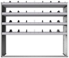 24-6858-4 Square back bin separator combo shelf unit 67"Wide x 18.5"Deep x 58"High with 4 shelves