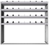 24-6863-4 Square back bin separator combo shelf unit 67"Wide x 18.5"Deep x 63"High with 4 shelves