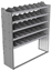 24-6872-5 Square back bin separator combo shelf unit 67"Wide x 18.5"Deep x 72"High with 5 shelves