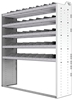 24-6872-5 Square back bin separator combo shelf unit 67"Wide x 18.5"Deep x 72"High with 5 shelves