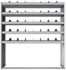 24-6872-5 Square back bin separator combo shelf unit 67"Wide x 18.5"Deep x 72"High with 5 shelves