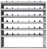 24-6872-6 Square back bin separator combo shelf unit 67"Wide x 18.5"Deep x 72"High with 6 shelves