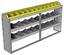 24-7136-3 Square back bin separator combo shelf unit 75"Wide x 11.5"Deep x 36"High with 3 shelves