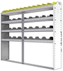 24-7158-4 Square back bin separator combo shelf unit 75"Wide x 11.5"Deep x 58"High with 4 shelves