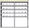 24-7172-5 Square back bin separator combo shelf unit 75"Wide x 11.5"Deep x 72"High with 5 shelves