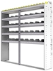 24-7372-5 Square back bin separator combo shelf unit 75"Wide x 13.5"Deep x 72"High with 5 shelves