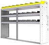 24-7548-3 Square back bin separator combo shelf unit 75"Wide x 15.5"Deep x 48"High with 3 shelves