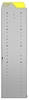 24-7558-4 Square back bin separator combo shelf unit 75"Wide x 15.5"Deep x 58"High with 4 shelves