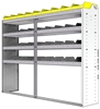 24-7558-4 Square back bin separator combo shelf unit 75"Wide x 15.5"Deep x 58"High with 4 shelves