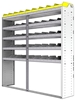 24-7572-5 Square back bin separator combo shelf unit 75"Wide x 15.5"Deep x 72"High with 5 shelves