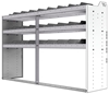 24-7848-3 Square back bin separator combo shelf unit 75"Wide x 18.5"Deep x 48"High with 3 shelves