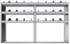 24-7848-3 Square back bin separator combo shelf unit 75"Wide x 18.5"Deep x 48"High with 3 shelves