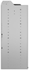 24-7848-4 Square back bin separator combo shelf unit 75"Wide x 18.5"Deep x 48"High with 4 shelves