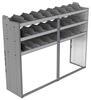 24-7858-3 Square back bin separator combo shelf unit 75"Wide x 18.5"Deep x 58"High with 3 shelves