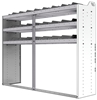 24-7858-3 Square back bin separator combo shelf unit 75"Wide x 18.5"Deep x 58"High with 3 shelves