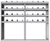 24-7863-4 Square back bin separator combo shelf unit 75"Wide x 18.5"Deep x 63"High with 4 shelves