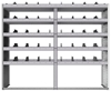 24-7863-5 Square back bin separator combo shelf unit 75"Wide x 18.5"Deep x 63"High with 5 shelves