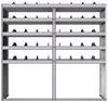 24-7872-5 Square back bin separator combo shelf unit 75"Wide x 18.5"Deep x 72"High with 5 shelves