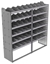 24-7872-6 Square back bin separator combo shelf unit 75"Wide x 18.5"Deep x 72"High with 6 shelves