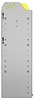 24-8136-3 Square back bin separator combo shelf unit 84"Wide x 11.5"Deep x 36"High with 3 shelves