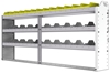 24-8136-3 Square back bin separator combo shelf unit 84"Wide x 11.5"Deep x 36"High with 3 shelves