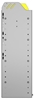 24-8136-4 Square back bin separator combo shelf unit 84"Wide x 11.5"Deep x 36"High with 4 shelves