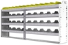 24-8136-4 Square back bin separator combo shelf unit 84"Wide x 11.5"Deep x 36"High with 4 shelves