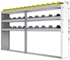 24-8148-3 Square back bin separator combo shelf unit 84"Wide x 11.5"Deep x 48"High with 3 shelves