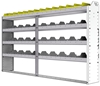 24-8148-4 Square back bin separator combo shelf unit 84"Wide x 11.5"Deep x 48"High with 4 shelves