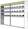 24-8158-4 Square back bin separator combo shelf unit 84"Wide x 11.5"Deep x 58"High with 4 shelves