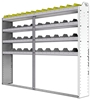 24-8163-4 Square back bin separator combo shelf unit 84"Wide x 11.5"Deep x 63"High with 4 shelves