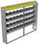 24-8163-5 Square back bin separator combo shelf unit 84"Wide x 11.5"Deep x 63"High with 5 shelves