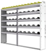 24-8163-5 Square back bin separator combo shelf unit 84"Wide x 11.5"Deep x 63"High with 5 shelves