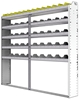 24-8172-5 Square back bin separator combo shelf unit 84"Wide x 11.5"Deep x 72"High with 5 shelves