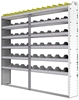 24-8172-6 Square back bin separator combo shelf unit 84"Wide x 11.5"Deep x 72"High with 6 shelves