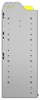 24-8336-4 Square back bin separator combo shelf unit 84"Wide x 13.5"Deep x 36"High with 4 shelves