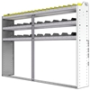 24-8358-3 Square back bin separator combo shelf unit 84"Wide x 13.5"Deep x 58"High with 3 shelves