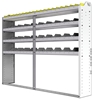 24-8363-4 Square back bin separator combo shelf unit 84"Wide x 13.5"Deep x 63"High with 4 shelves