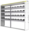 24-8363-5 Square back bin separator combo shelf unit 84"Wide x 13.5"Deep x 63"High with 5 shelves