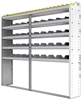 24-8372-5 Square back bin separator combo shelf unit 84"Wide x 13.5"Deep x 72"High with 5 shelves