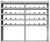 24-8372-5 Square back bin separator combo shelf unit 84"Wide x 13.5"Deep x 72"High with 5 shelves