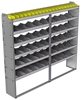 24-8372-6 Square back bin separator combo shelf unit 84"Wide x 13.5"Deep x 72"High with 6 shelves