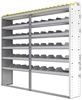 24-8372-6 Square back bin separator combo shelf unit 84"Wide x 13.5"Deep x 72"High with 6 shelves