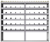 24-8372-6 Square back bin separator combo shelf unit 84"Wide x 13.5"Deep x 72"High with 6 shelves