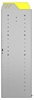 24-8548-3 Square back bin separator combo shelf unit 84"Wide x 15.5"Deep x 48"High with 3 shelves