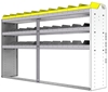 24-8548-3 Square back bin separator combo shelf unit 84"Wide x 15.5"Deep x 48"High with 3 shelves
