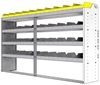 24-8548-4 Square back bin separator combo shelf unit 84"Wide x 15.5"Deep x 48"High with 4 shelves
