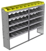 24-8563-5 Square back bin separator combo shelf unit 84"Wide x 15.5"Deep x 63"High with 5 shelves