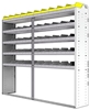 24-8572-5 Square back bin separator combo shelf unit 84"Wide x 15.5"Deep x 72"High with 5 shelves