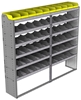 24-8572-6 Square back bin separator combo shelf unit 84"Wide x 15.5"Deep x 72"High with 6 shelves